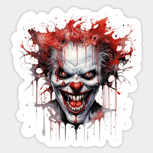 Scary Horror Clown Sticker